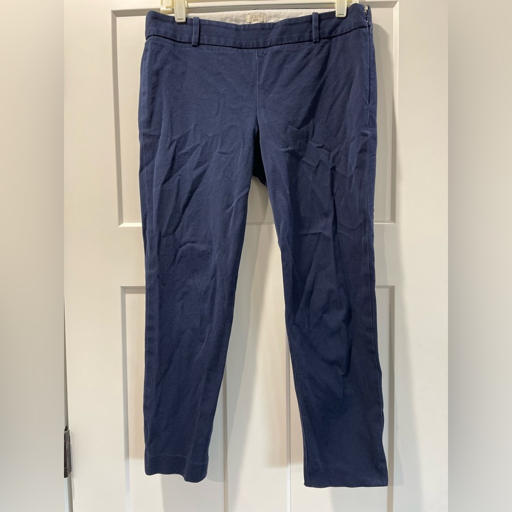Jcrew Navy ankle pants.